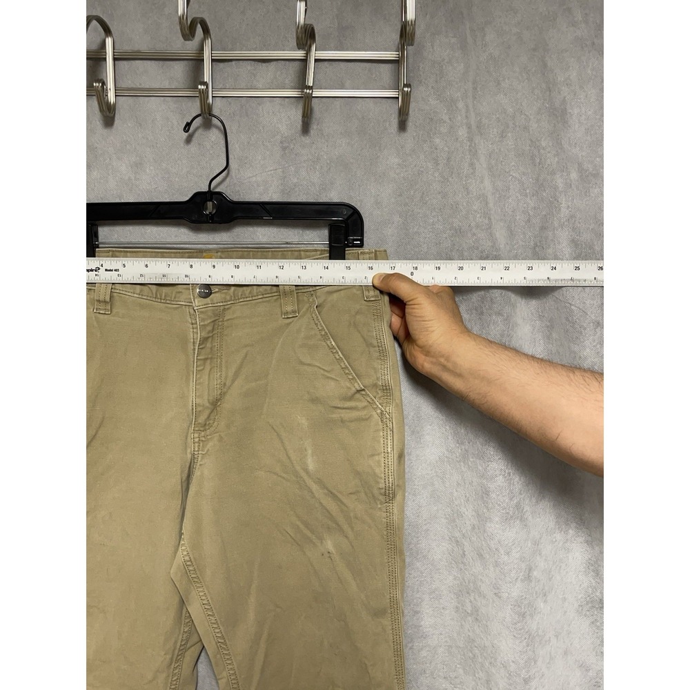 Carhartt Pants Men's 32X28 Beige Rugged Flex Dungaree Canvas Utility Work 102291 - Picture 6 of 15